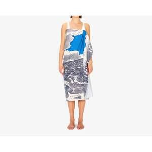 NEW INOUI EDITIONS fouta 100 oceanique towel in navy